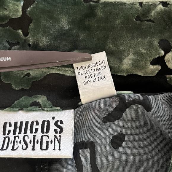 Chicos Womens Floral Silk Blend Velvet Burnout Top Size M Sheer Whimsigoth Fairy - Picture 9 of 9